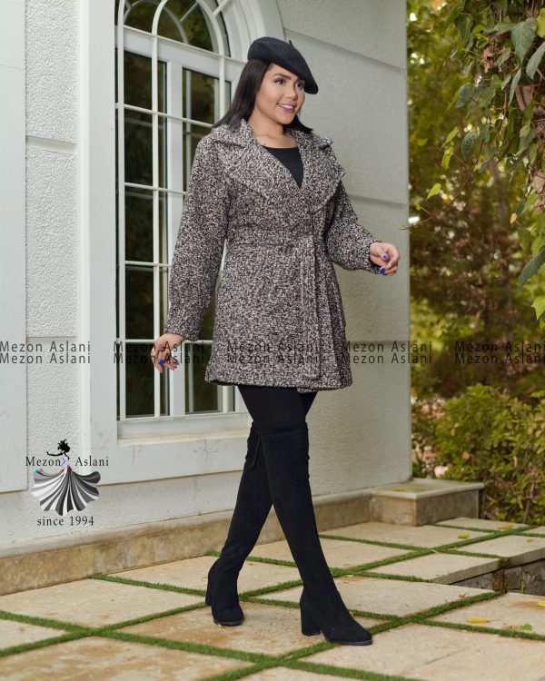 مانتو پشمی طرح شنی - Image 3