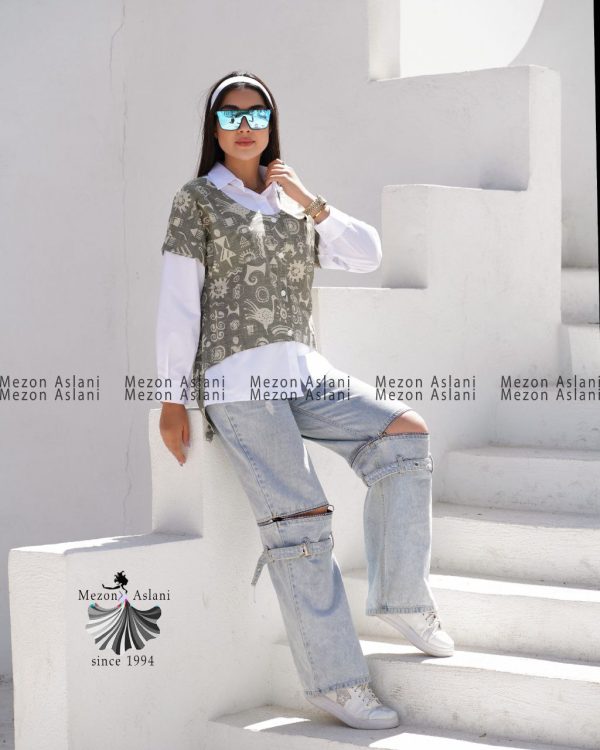 مانتو لنین مدل شومیزی - Image 3