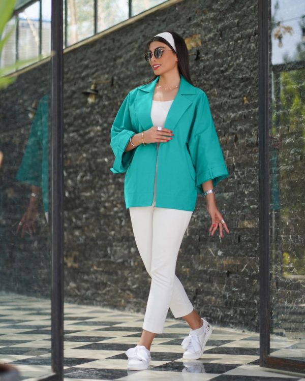 مانتو لنین یقه انگلیسی - Image 3