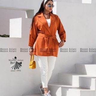 مانتو لنین یقه انگلیسی