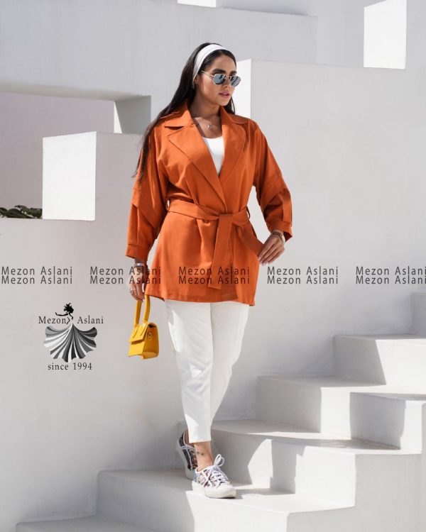 مانتو لنین یقه انگلیسی