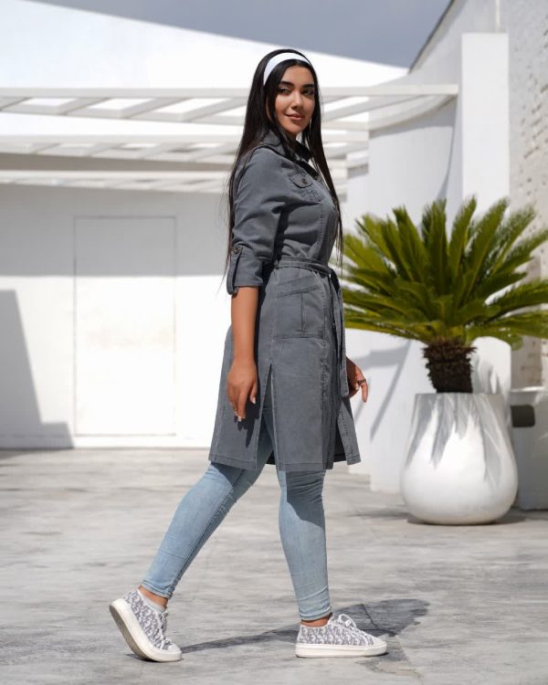 مانتو جین رنگی - Image 2