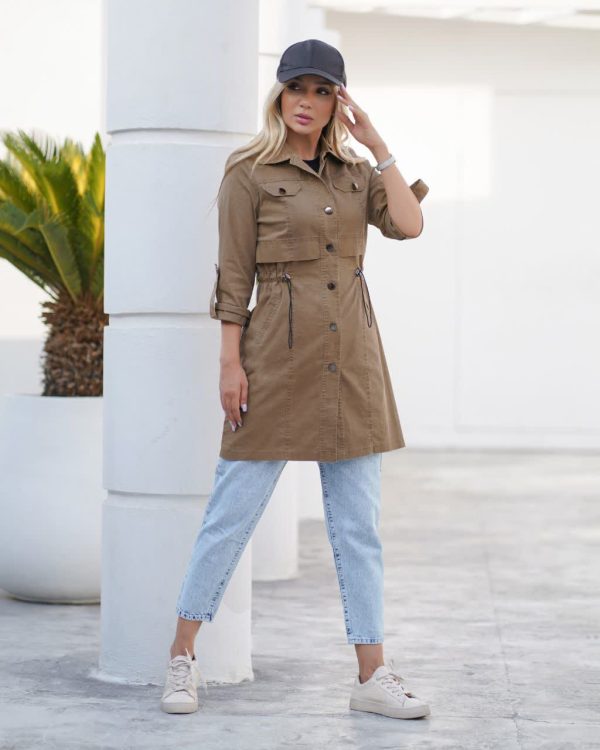 مانتو جین رنگی - Image 4