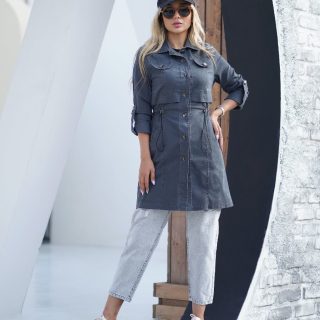 مانتو جین رنگی