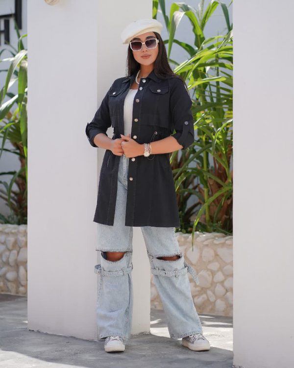 مانتو جین رنگی - Image 3