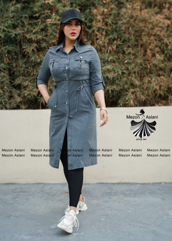 مانتو جین اسپرت رنگی - Image 3