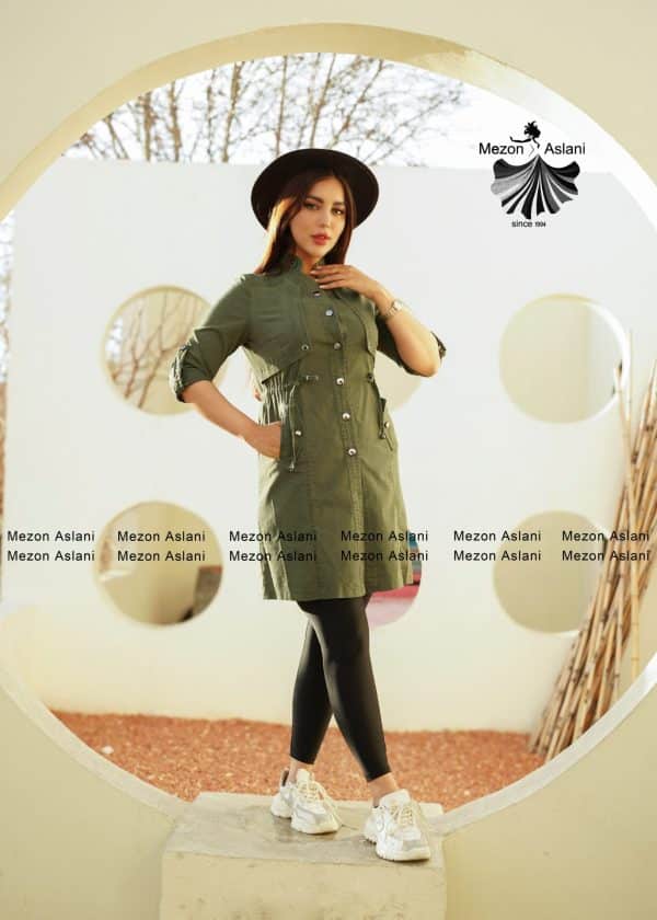 مانتو جین اسپرت یقه ایستاده