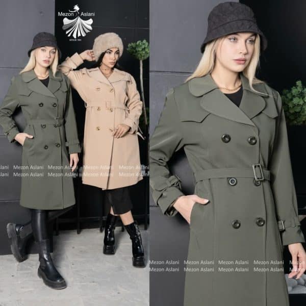 بارانی پشت بلدینگ دو یقه قواره دار