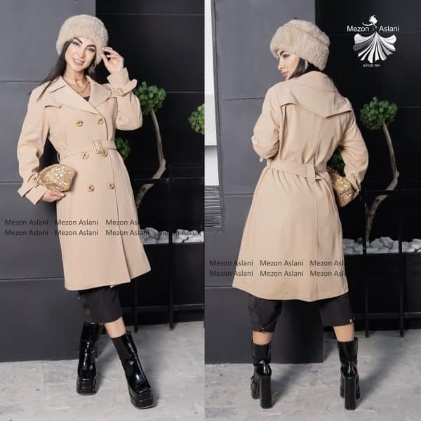 بارانی پشت بلدینگ دو یقه قواره دار - Image 2