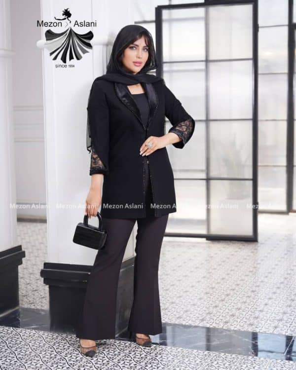 مانتو کرپ لمه سنگدوزی