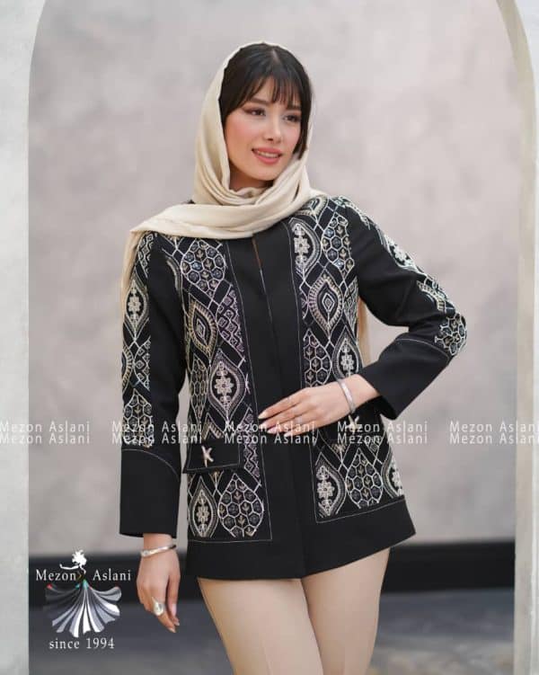 مانتو قلابدوزی ترکیبی مازراتی